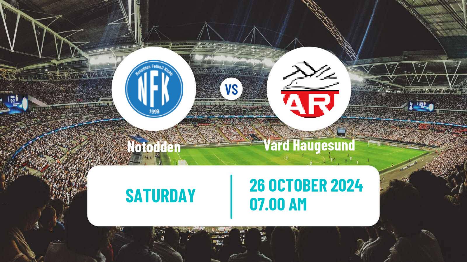 Soccer Norwegian Division 2 - Group 1 Notodden - Vard Haugesund