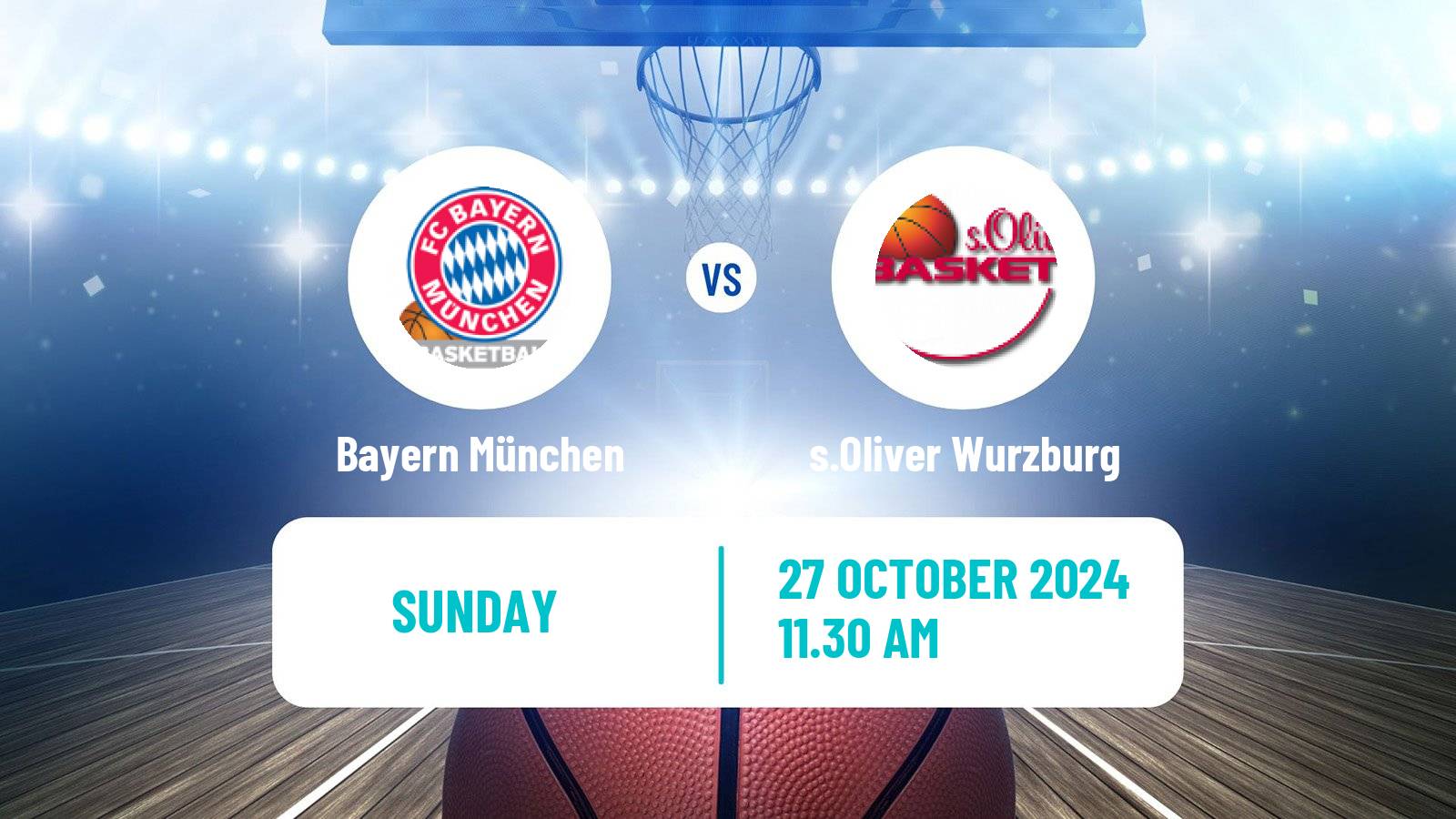 Basketball German BBL Bayern München - s.Oliver Wurzburg