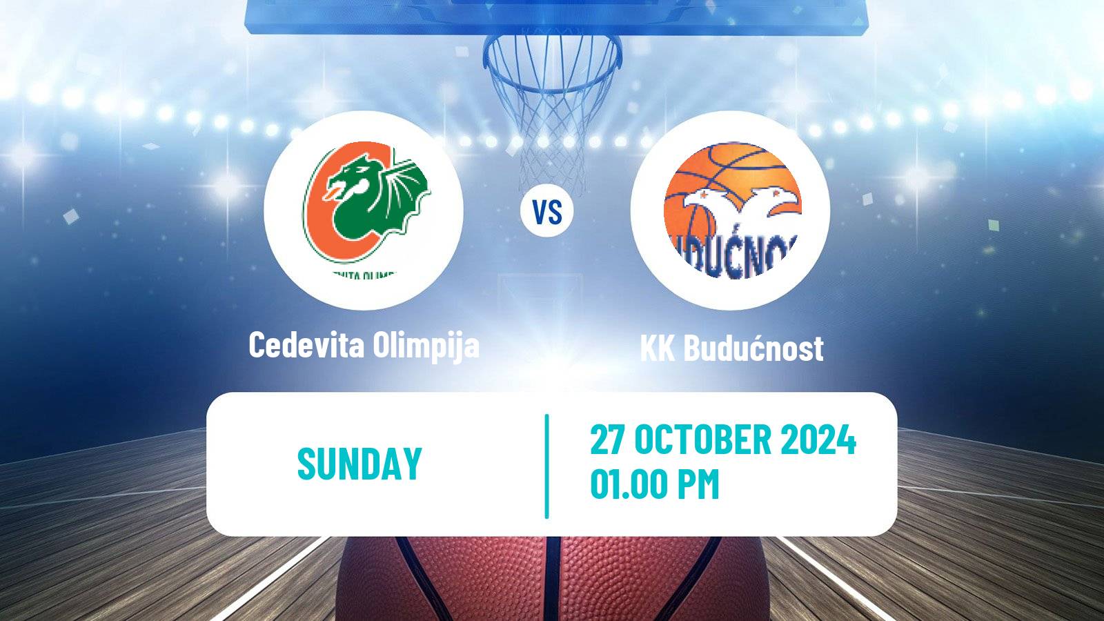 Basketball Adriatic League Cedevita Olimpija - KK Budućnost