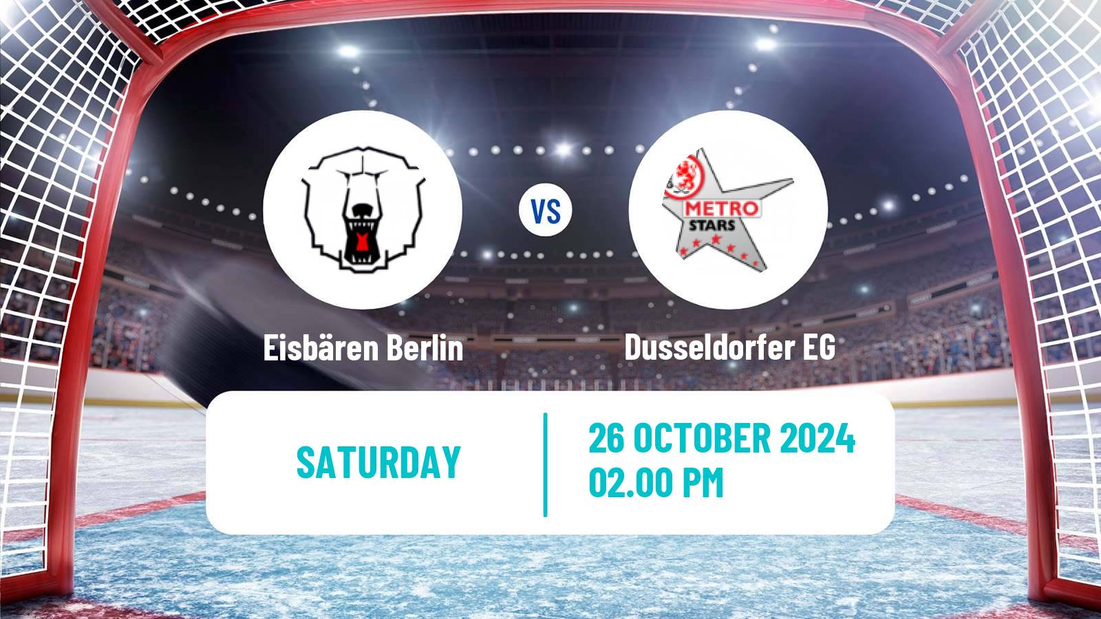 Hockey German Ice Hockey League Eisbären Berlin - Dusseldorfer EG