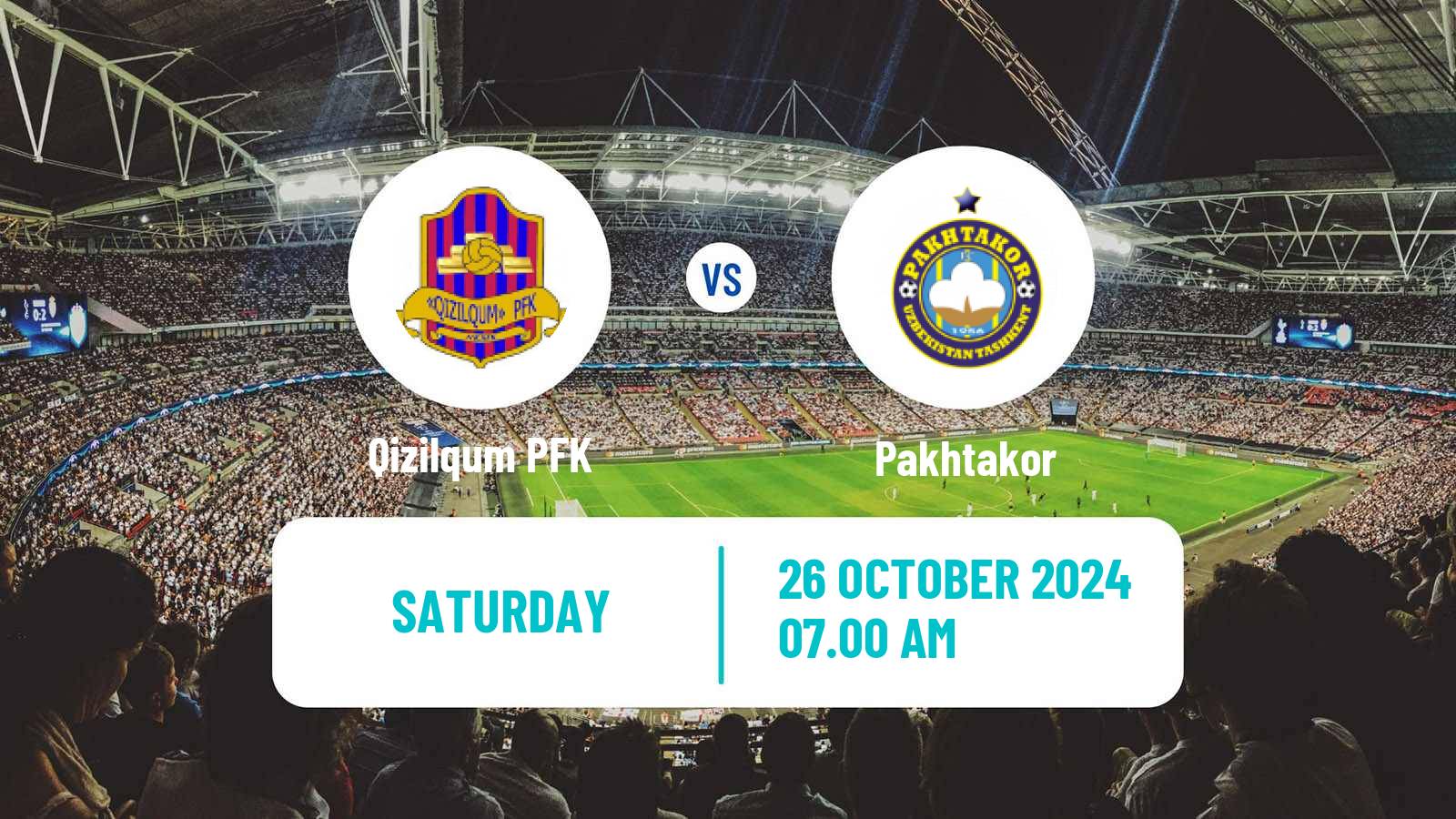 Soccer Uzbek League Qizilqum - Pakhtakor