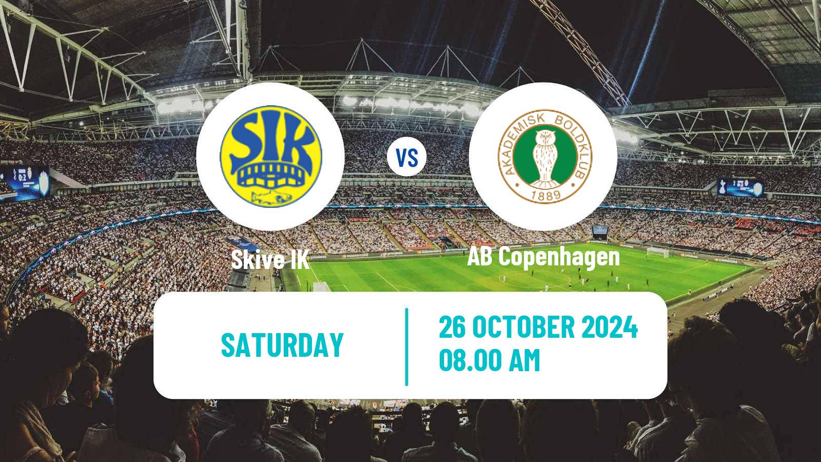 Soccer Danish 2 Division Skive IK - AB Copenhagen