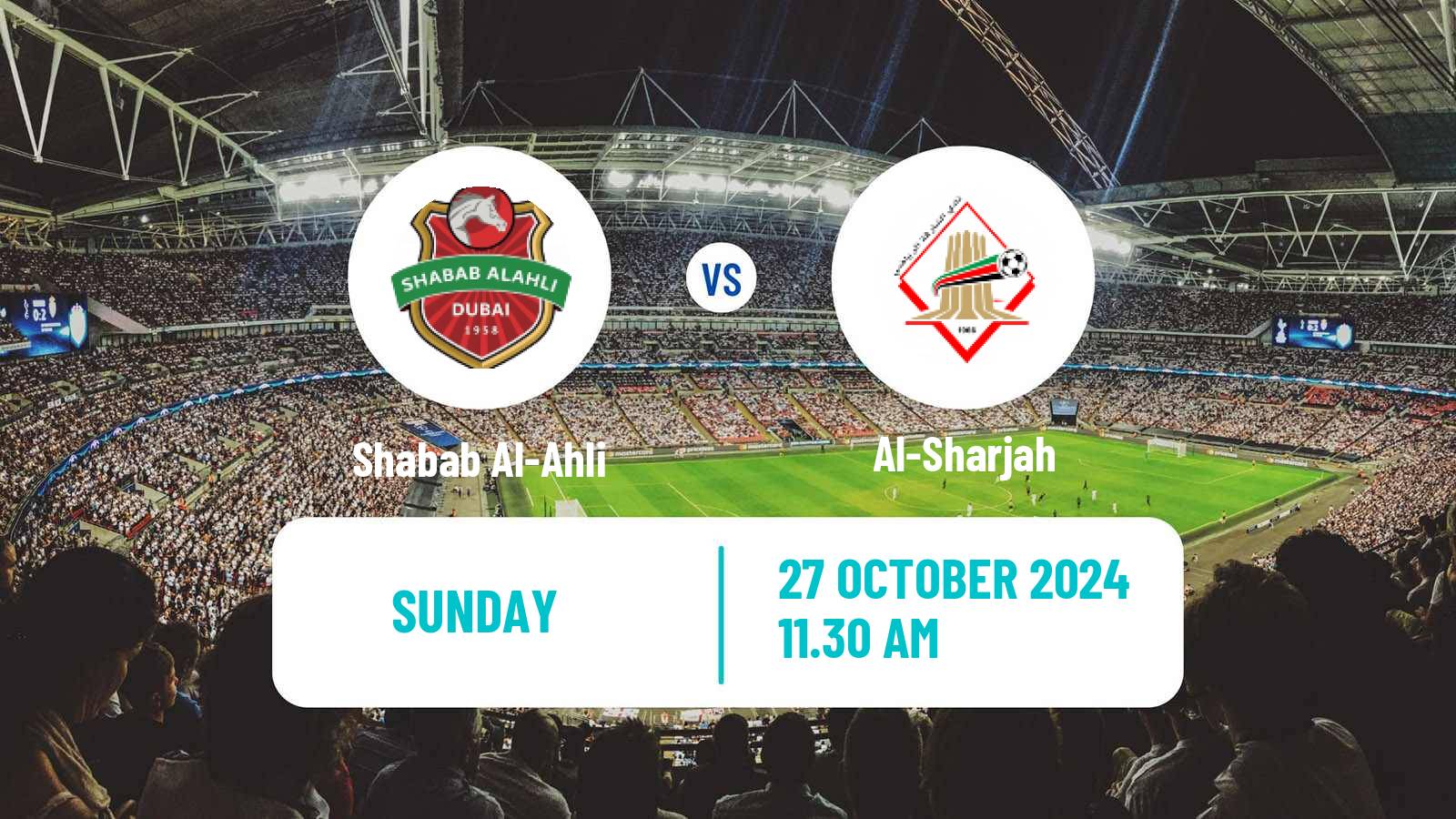 Soccer UAE Football League Shabab Al-Ahli - Al-Sharjah