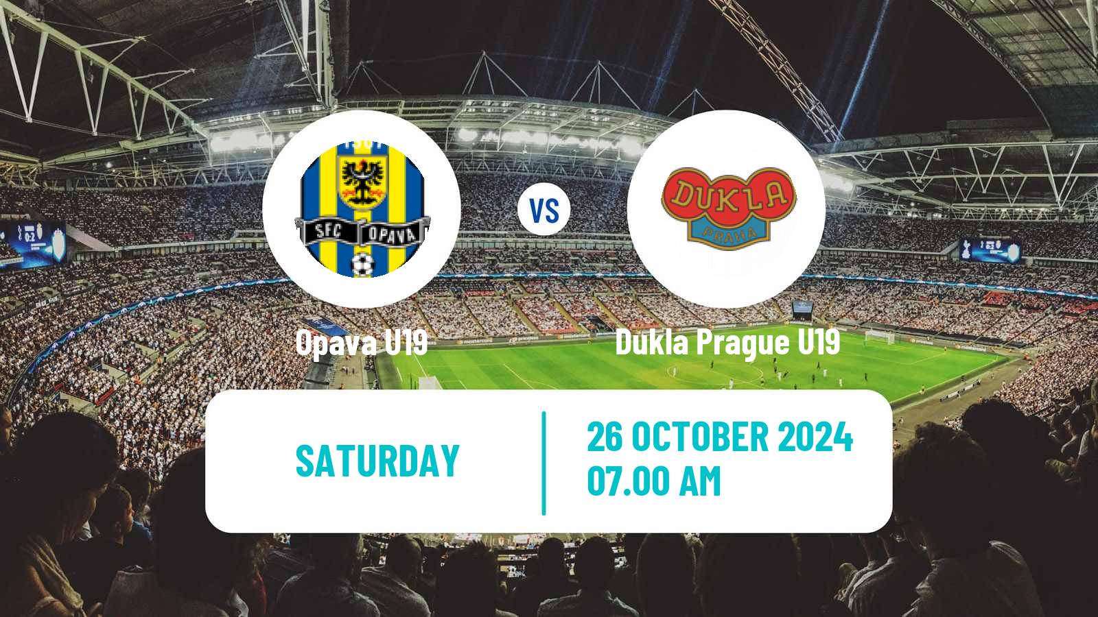 Soccer Czech U19 League Opava U19 - Dukla Prague U19