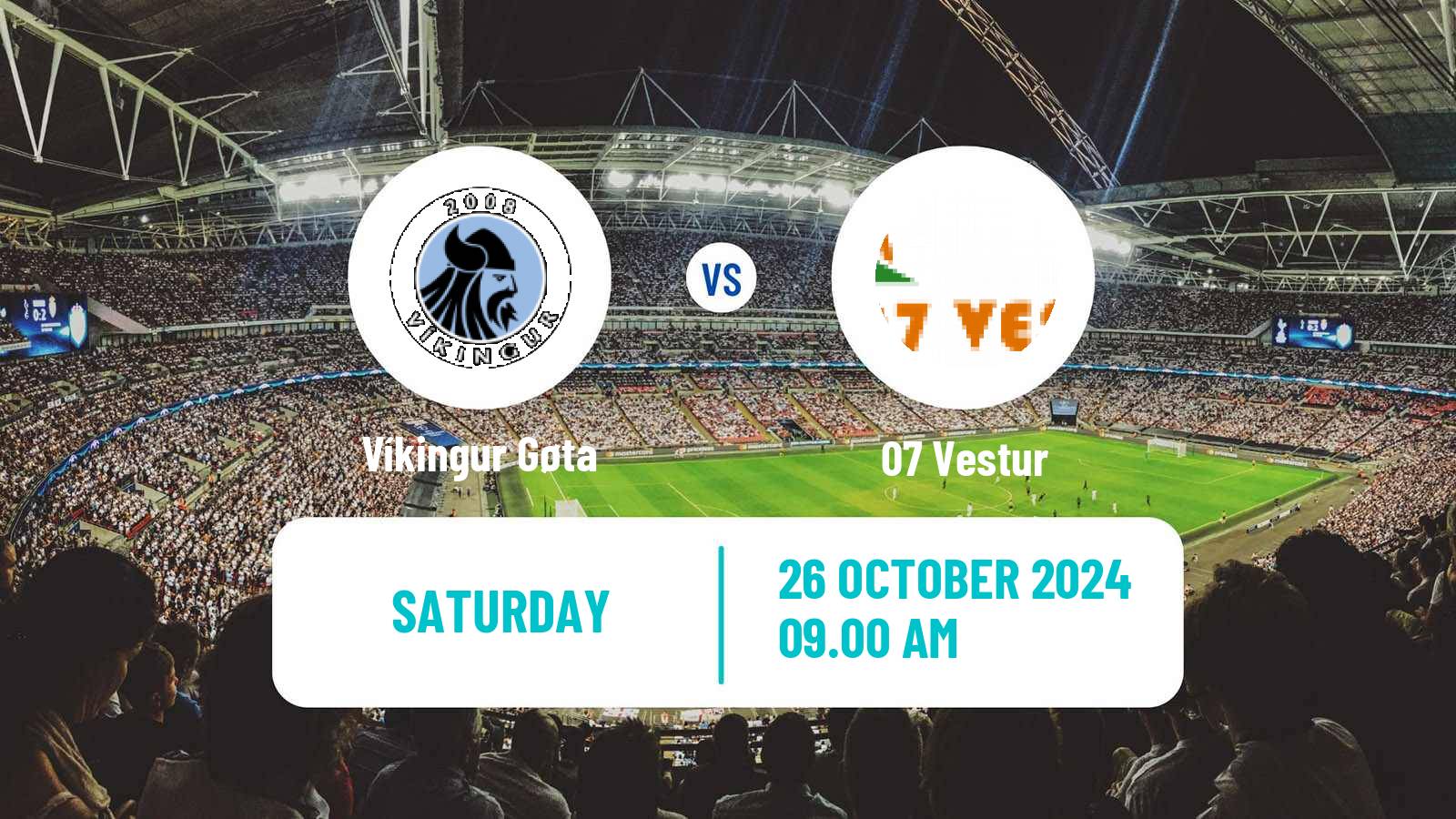 Soccer Faroe Islands Premier League Víkingur Gøta - 07 Vestur