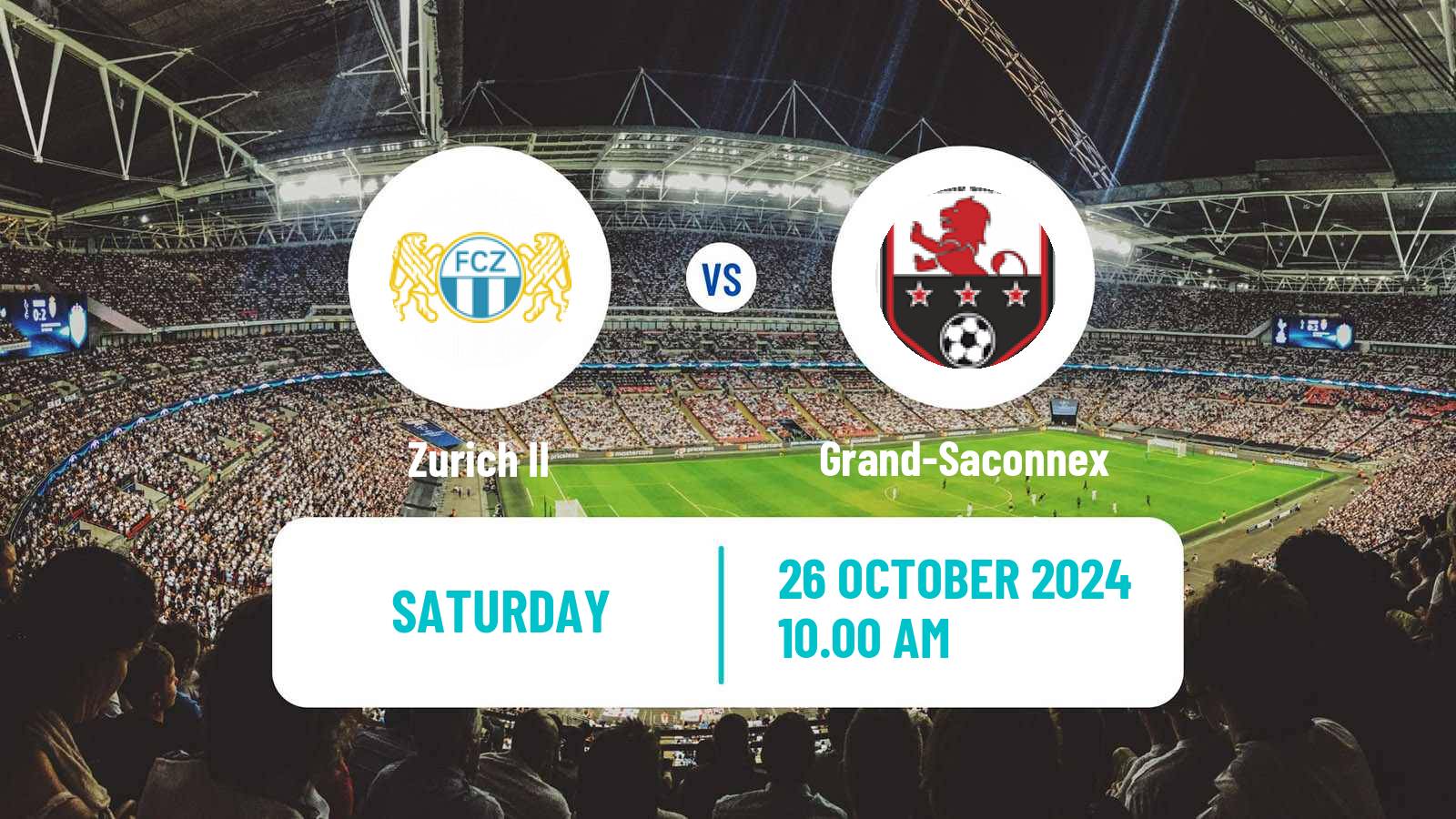 Soccer Swiss Promotion League Zurich II - Grand-Saconnex