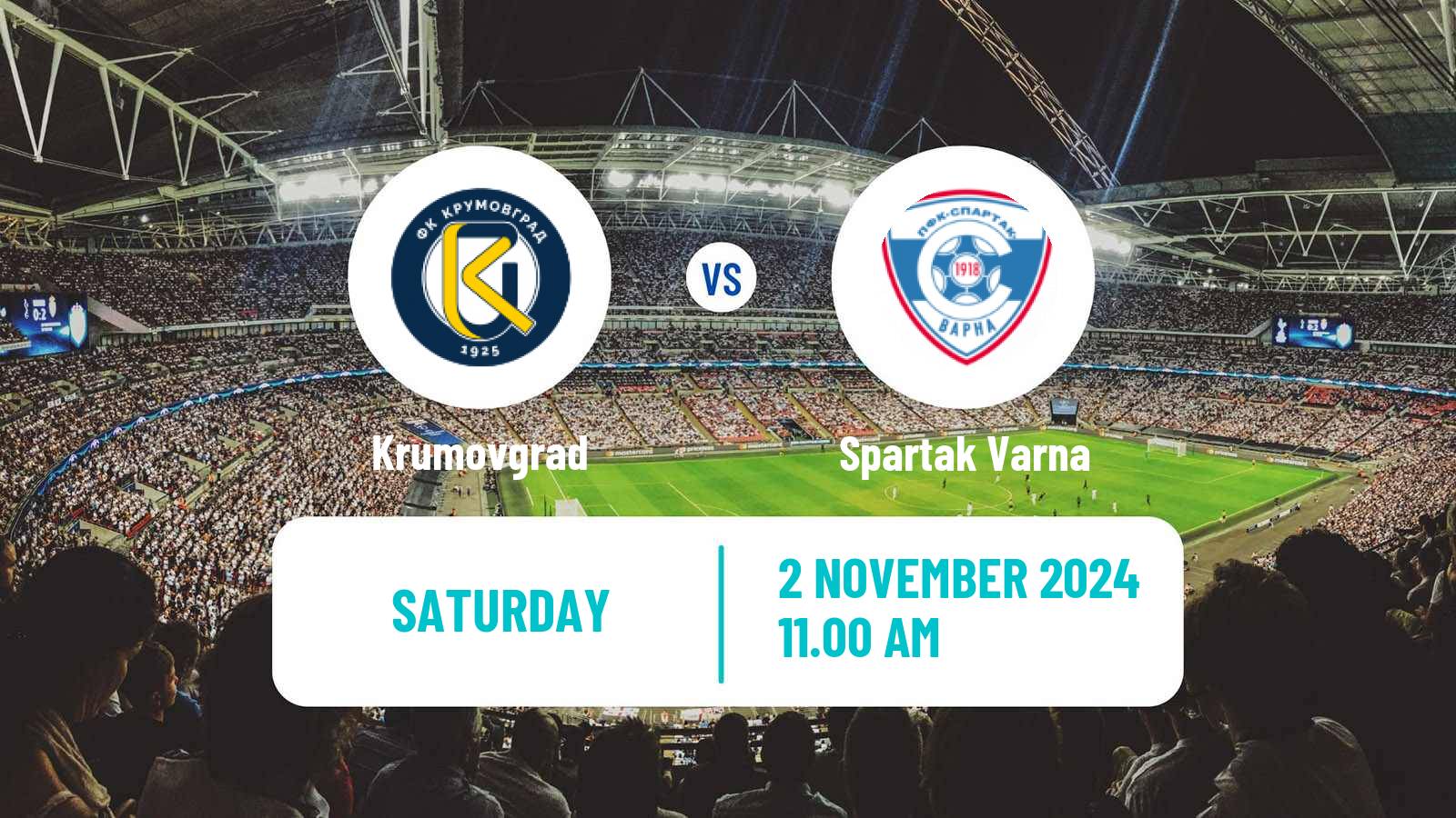 Soccer Bulgarian Parva Liga Krumovgrad - Spartak Varna