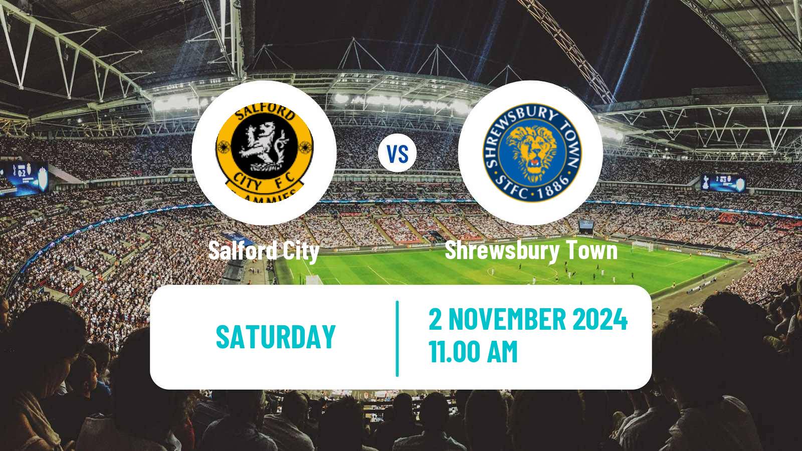 Soccer English FA Cup Salford City - Shrewsbury Town