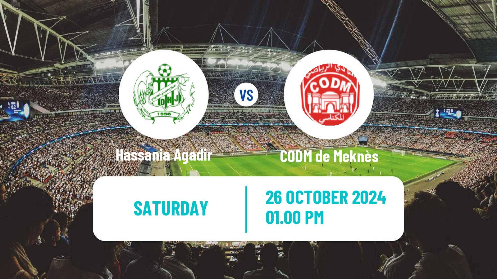 Soccer Moroccan Botola Hassania Agadir - CODM de Meknès