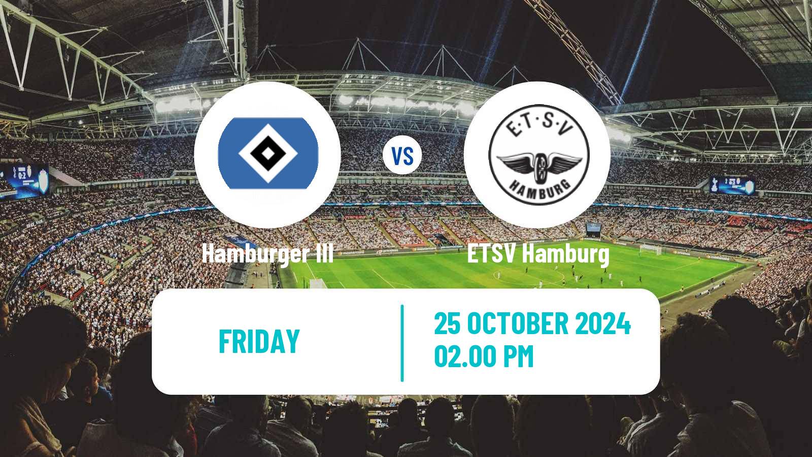 Soccer German Oberliga Hamburg Hamburger III - ETSV Hamburg