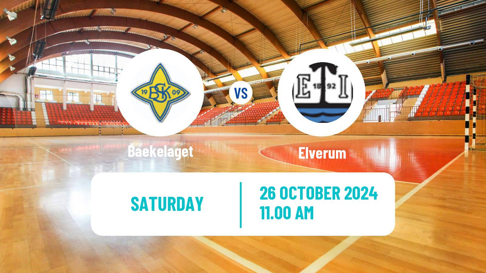 Handball Norwegian Eliteserien Handball Baekelaget - Elverum