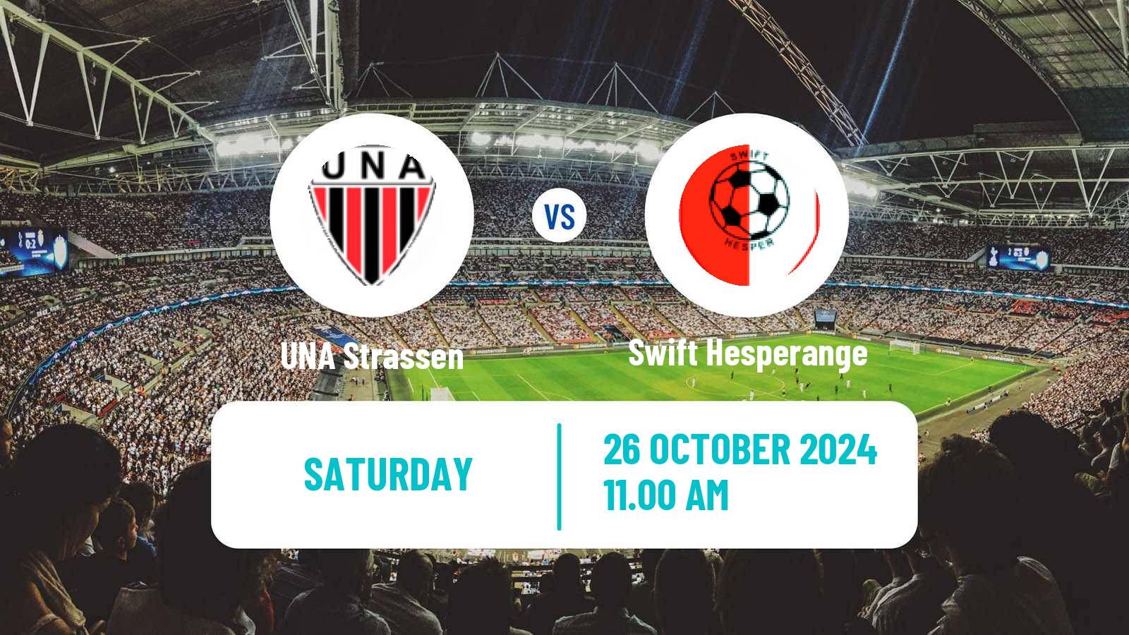 Soccer Luxembourg National Division UNA Strassen - Swift Hesperange