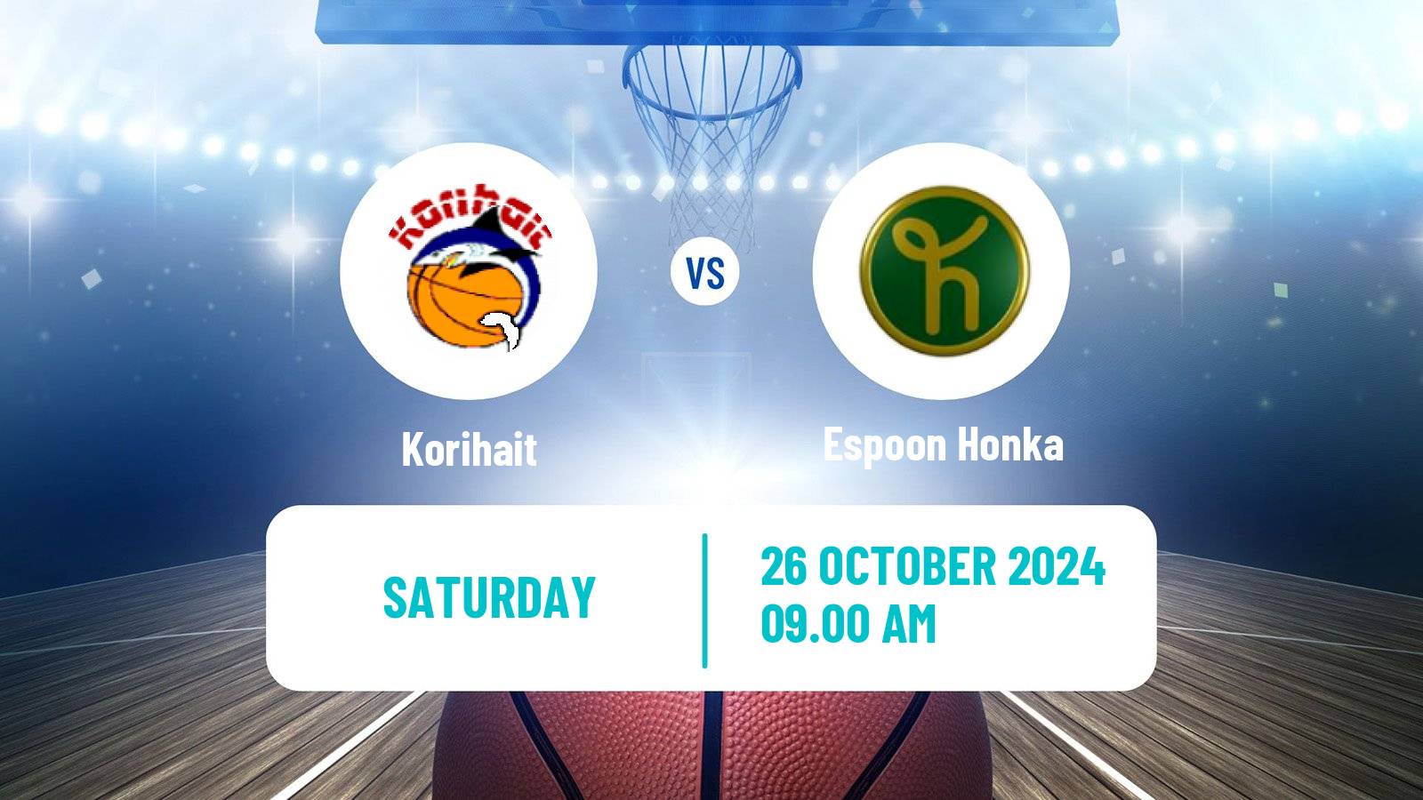 Basketball Finnish Korisliiga Korihait - Espoon Honka