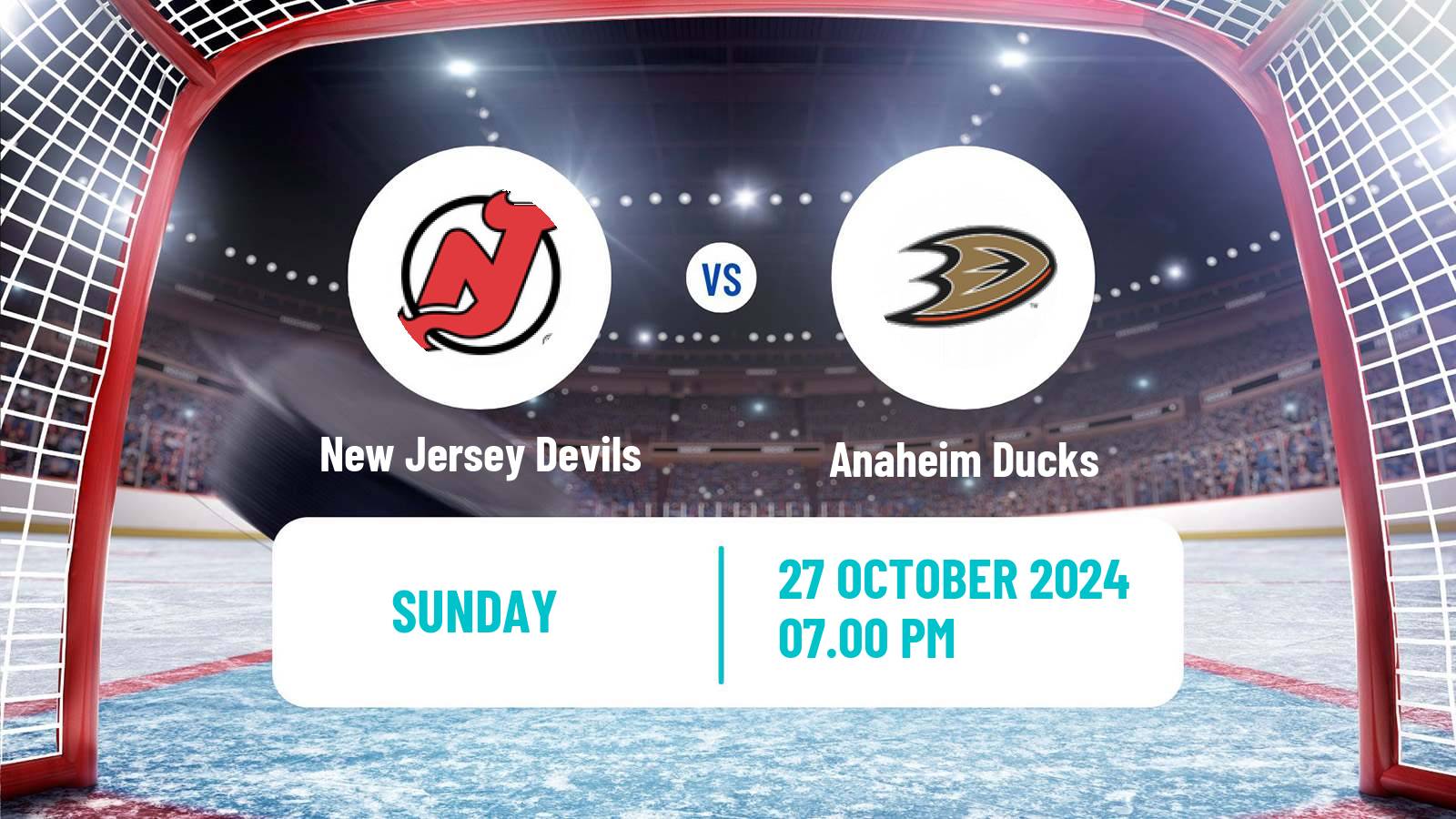 Hockey NHL New Jersey Devils - Anaheim Ducks