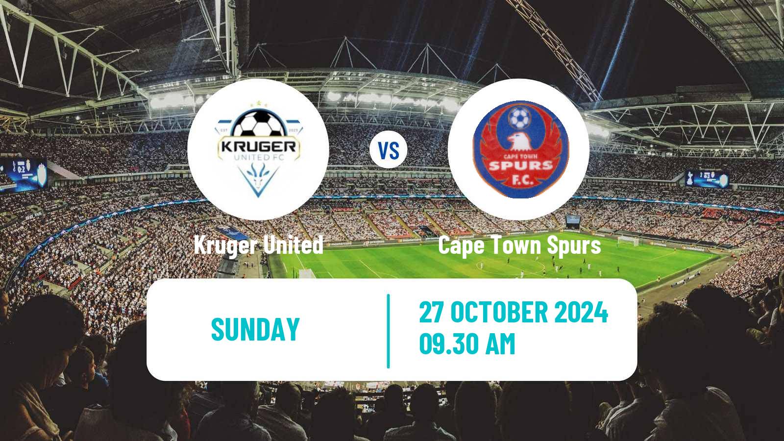 Soccer South African First Division Kruger United - Cape Town Spurs