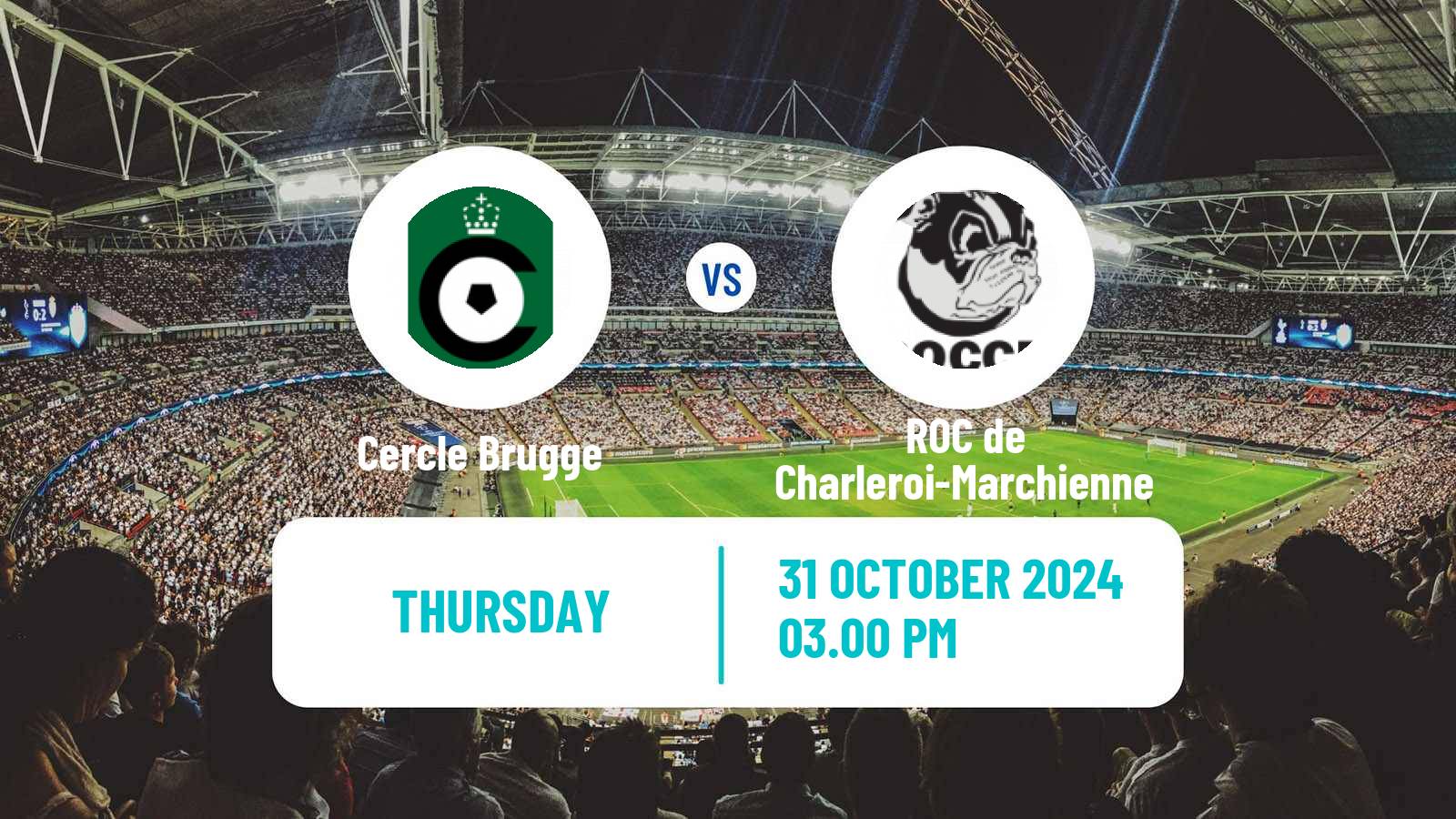 Soccer Belgian Cup Cercle Brugge - ROC de Charleroi-Marchienne