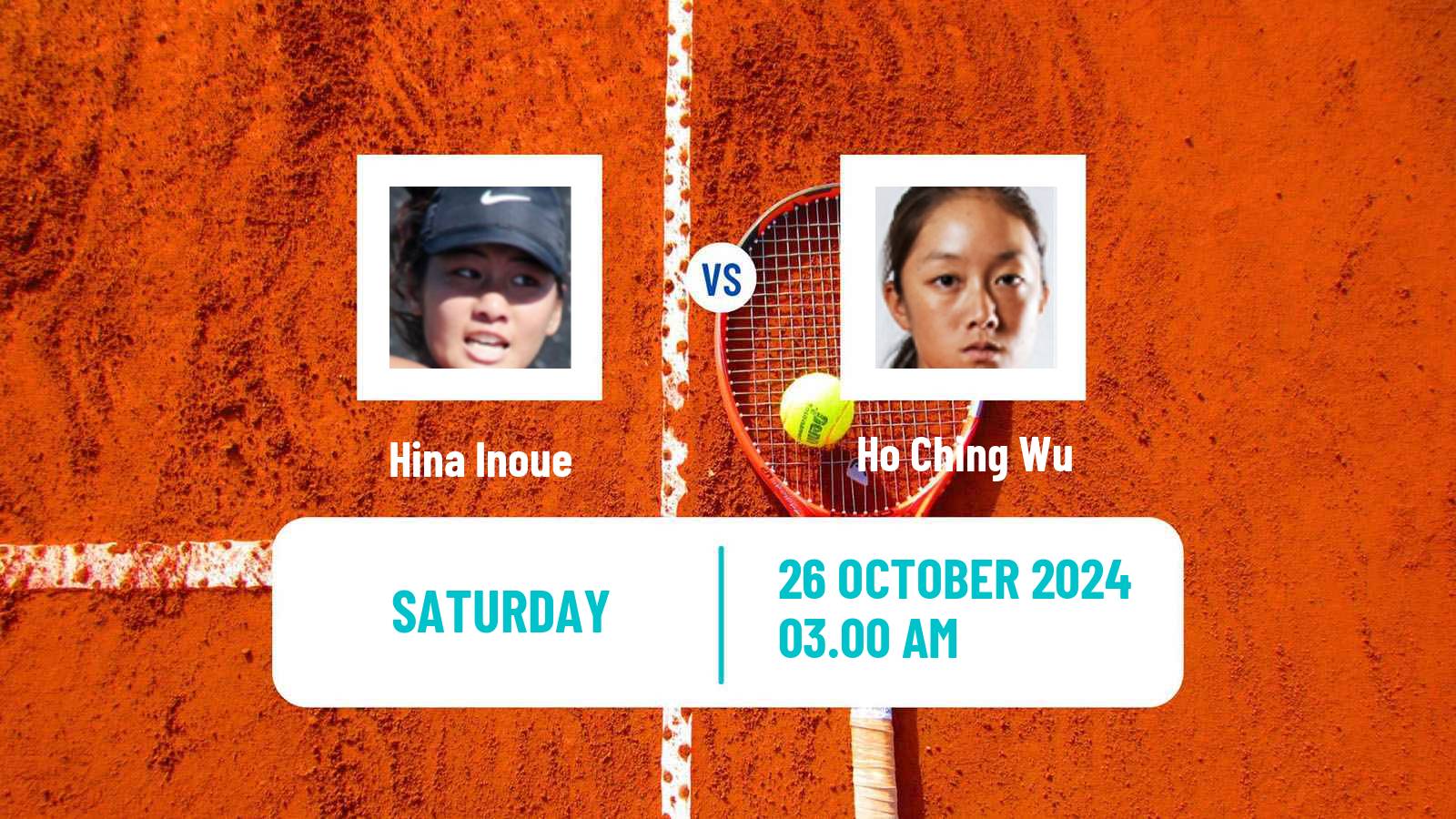 Tennis WTA Hong Kong Hina Inoue - Ho Ching Wu