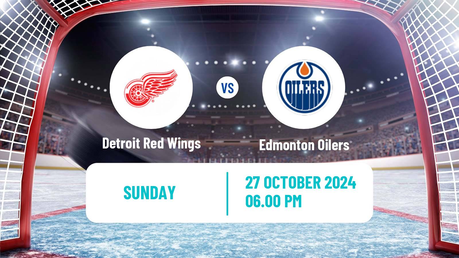 Hockey NHL Detroit Red Wings - Edmonton Oilers