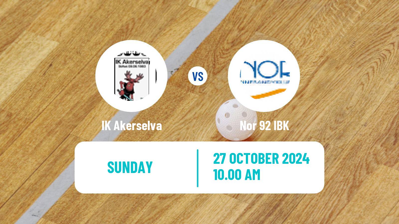 Floorball Norwegian Eliteserien Floorball Akerselva - Nor 92 IBK