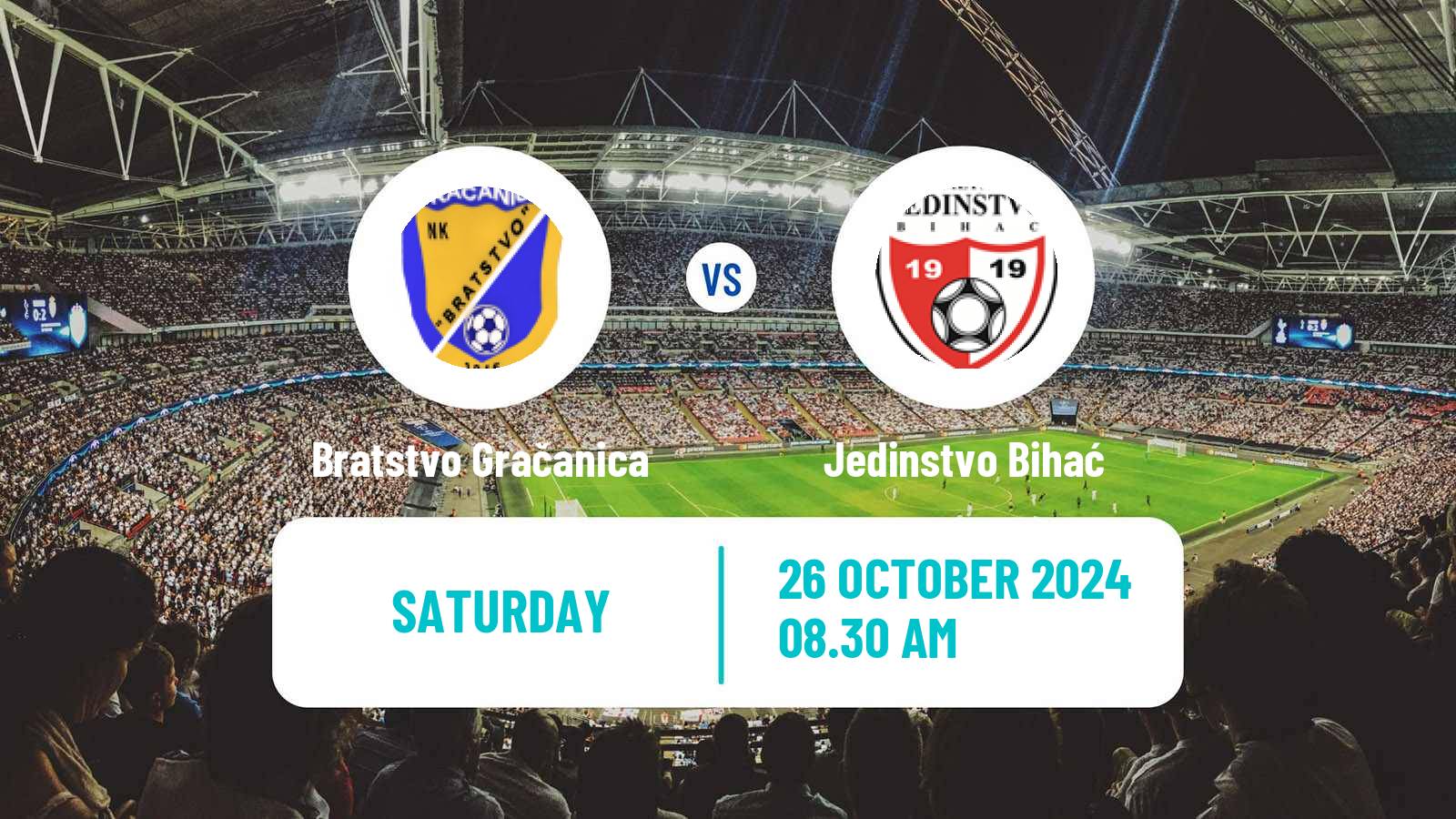 Soccer Bosnian Prva Liga FBiH Bratstvo Gračanica - Jedinstvo Bihać