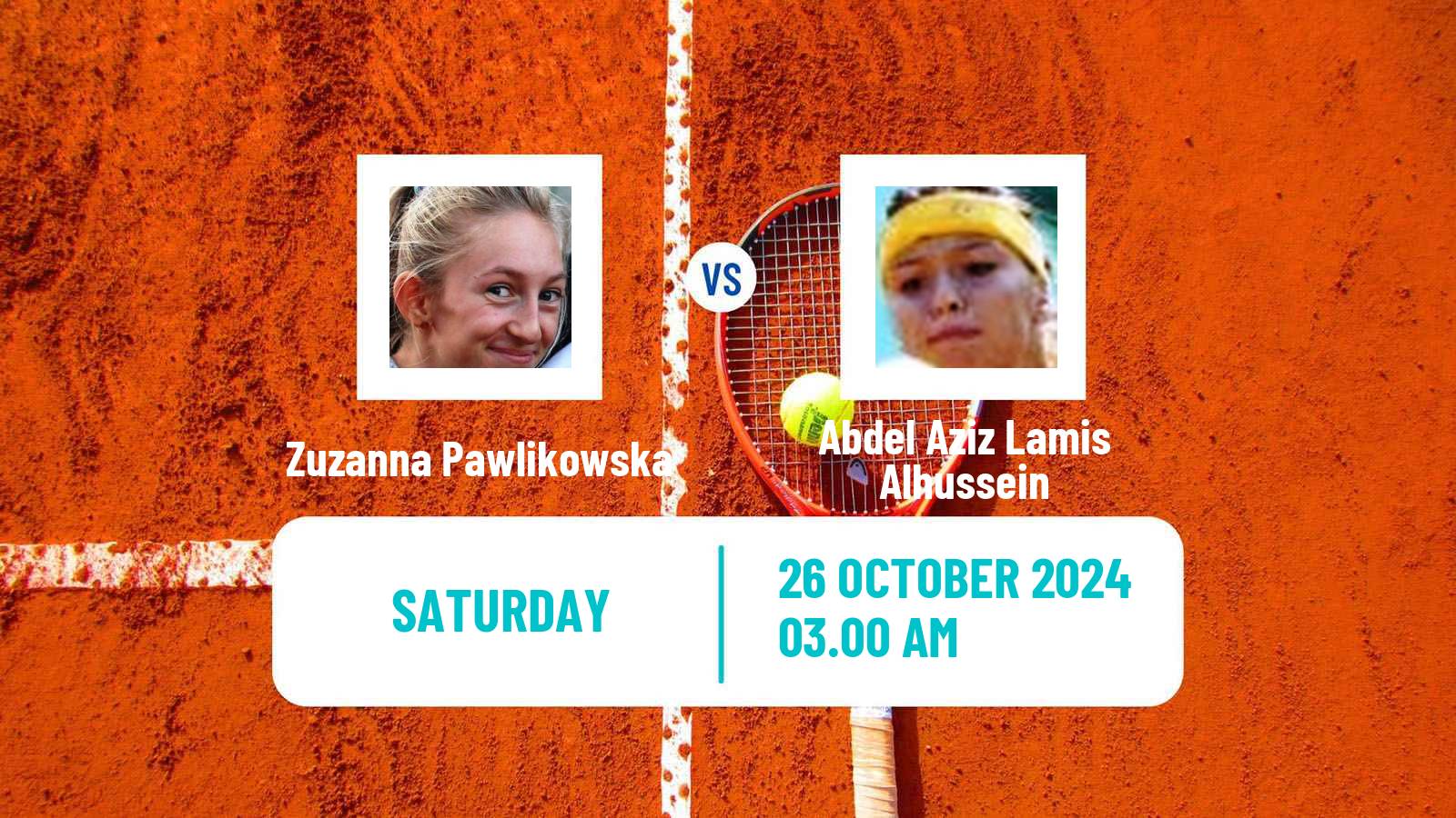 Tennis ITF W15 Sharm Elsheikh 15 Women Zuzanna Pawlikowska - Abdel Aziz Lamis Alhussein