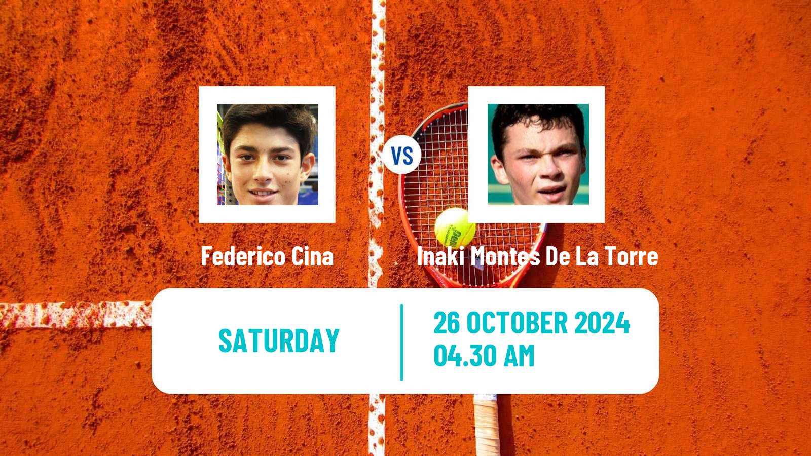 Tennis ITF M15 Monastir 43 Men Federico Cina - Inaki Montes De La Torre