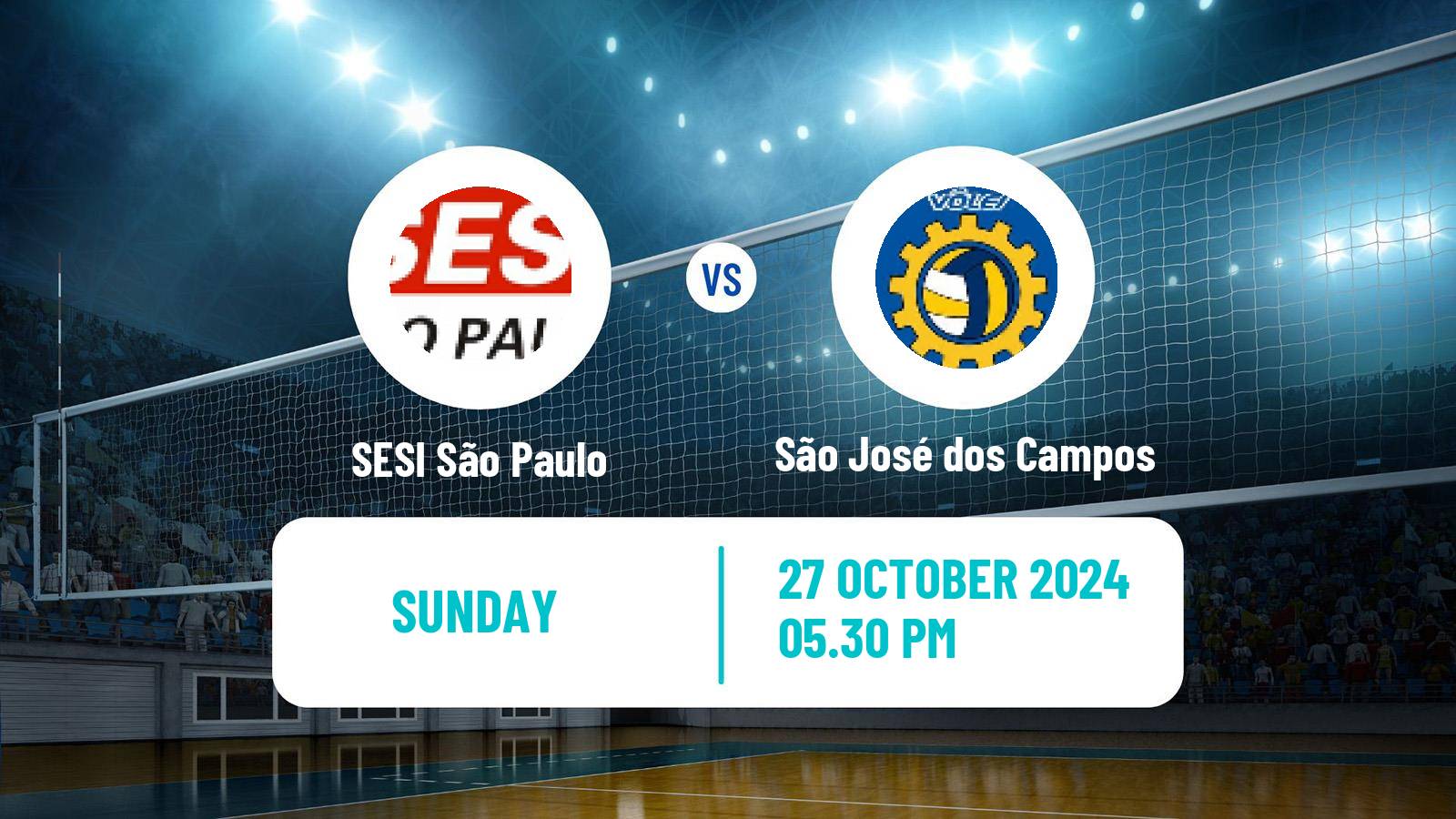 Volleyball Brazilian SuperLiga Volleyball SESI São Paulo - São José dos Campos