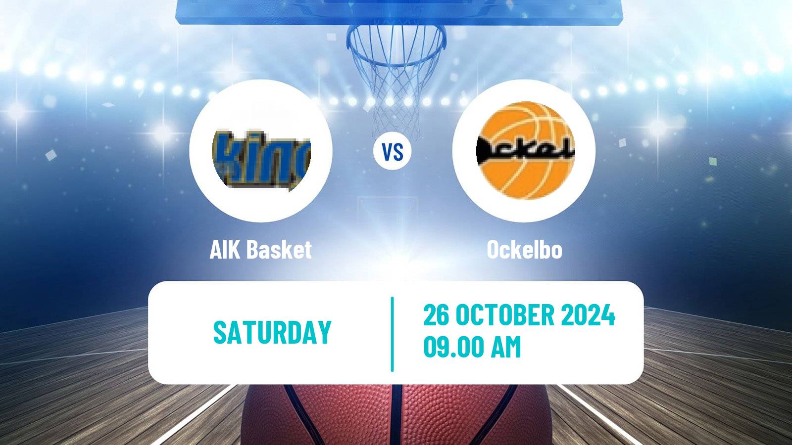 Basketball Swedish Superettan Basketball AIK Basket - Ockelbo