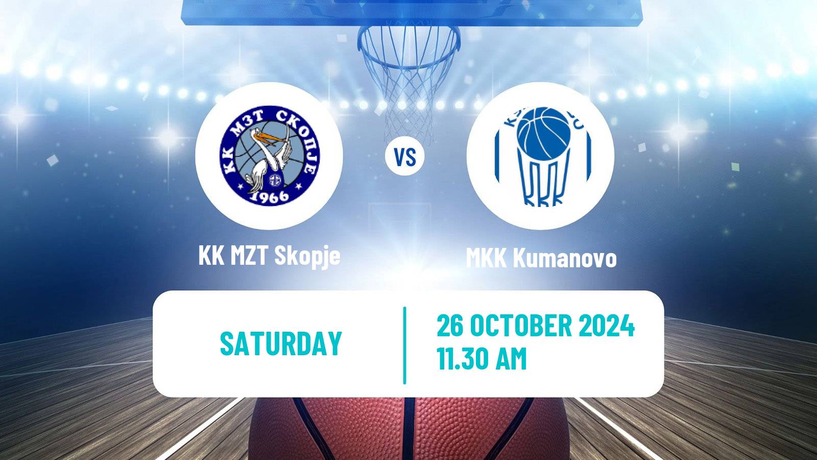 Basketball North Macedonian Prva Liga Basketball KK MZT Skopje - MKK Kumanovo