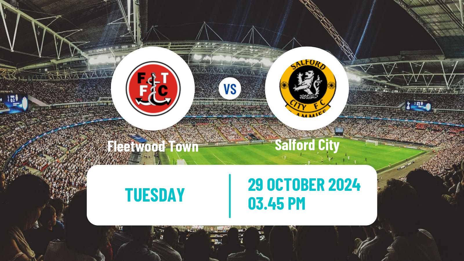 Soccer English League Two Fleetwood Town - Salford City