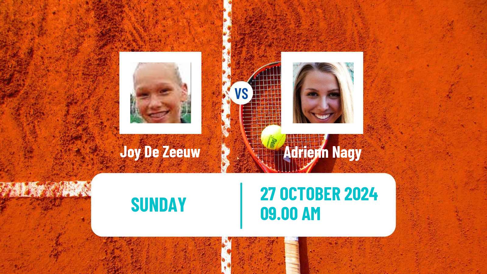 Tennis ITF W15 Villena Women Joy De Zeeuw - Adrienn Nagy