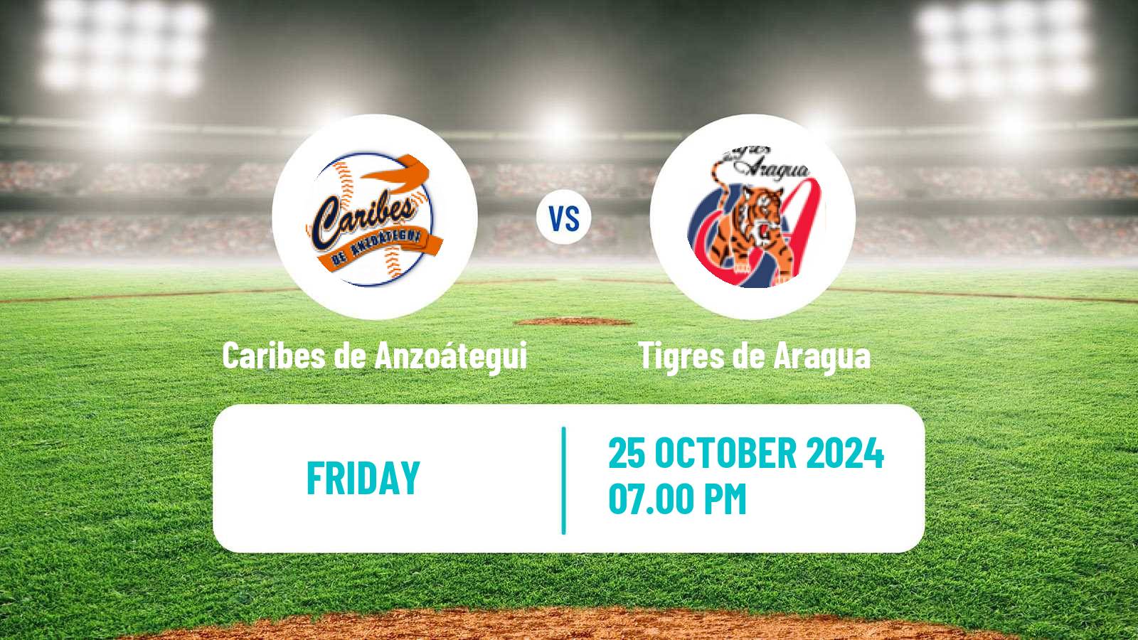 Baseball Venezuelan LVBP Caribes de Anzoátegui - Tigres de Aragua