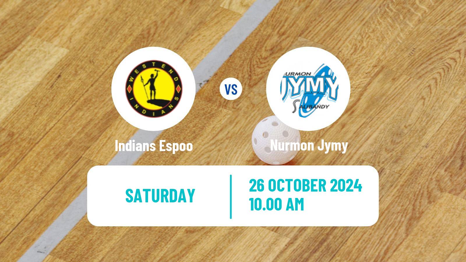 Floorball Finnish F-Liiga Indians Espoo - Nurmon Jymy