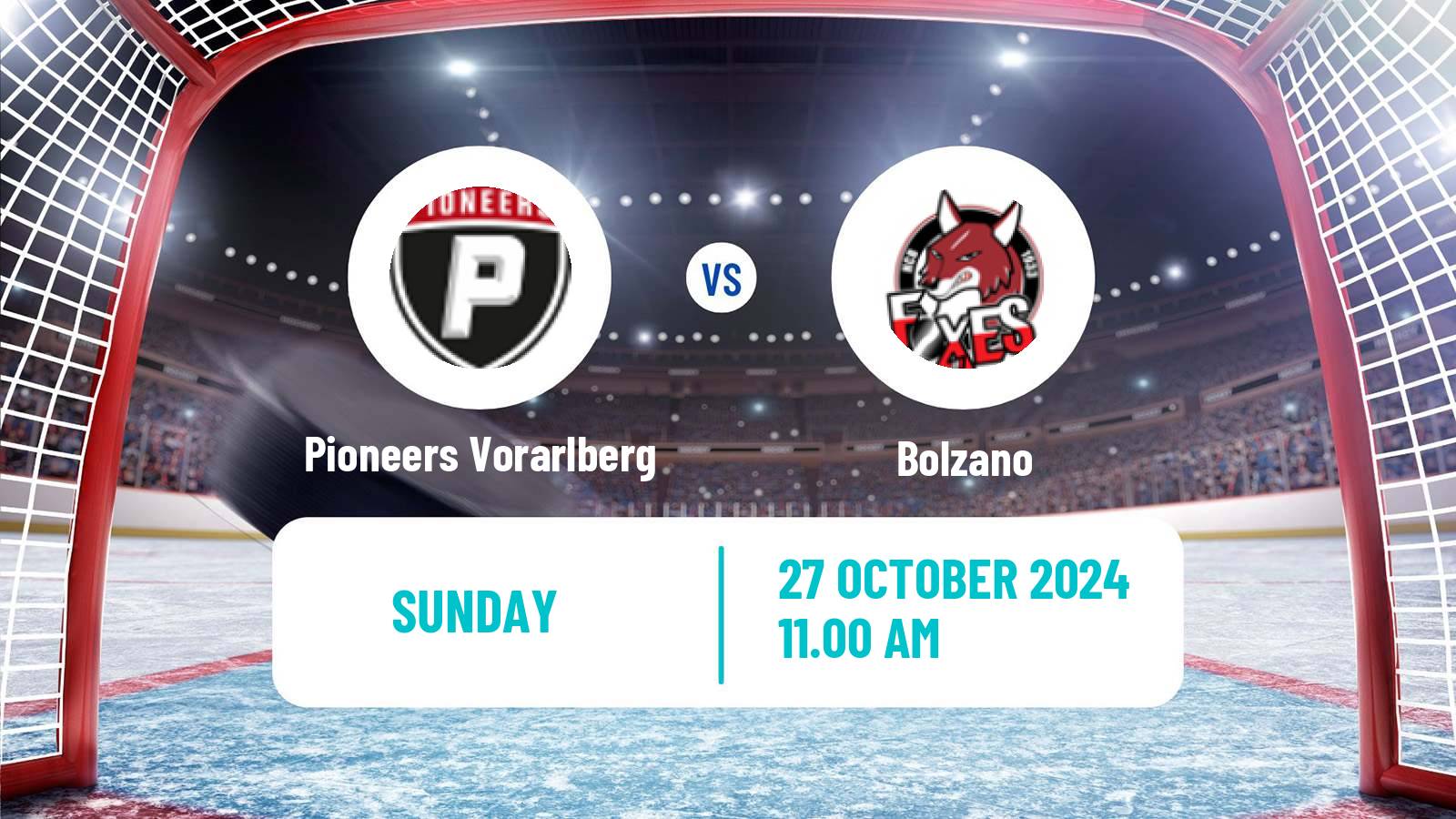 Hockey Austrian Ice Hockey League Pioneers Vorarlberg - Bolzano