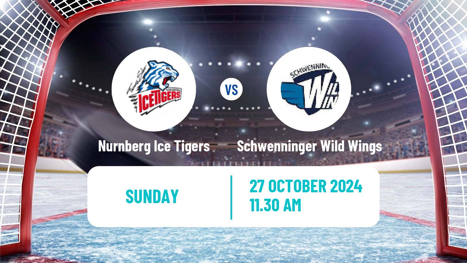 Hockey German Ice Hockey League Nurnberg Ice Tigers - Schwenninger Wild Wings