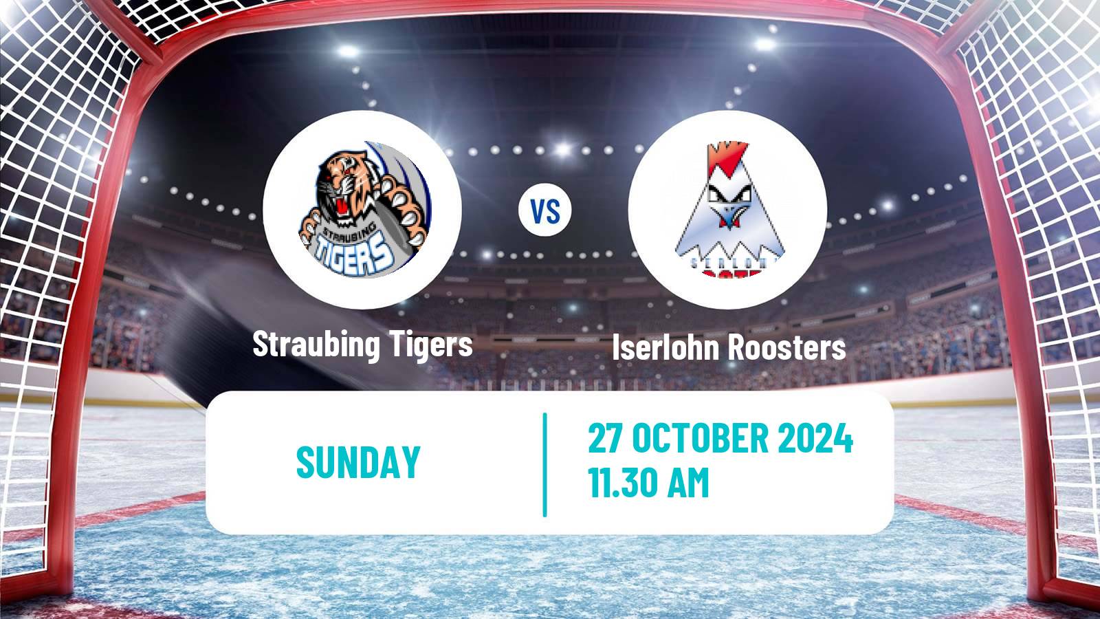 Hockey German Ice Hockey League Straubing Tigers - Iserlohn Roosters