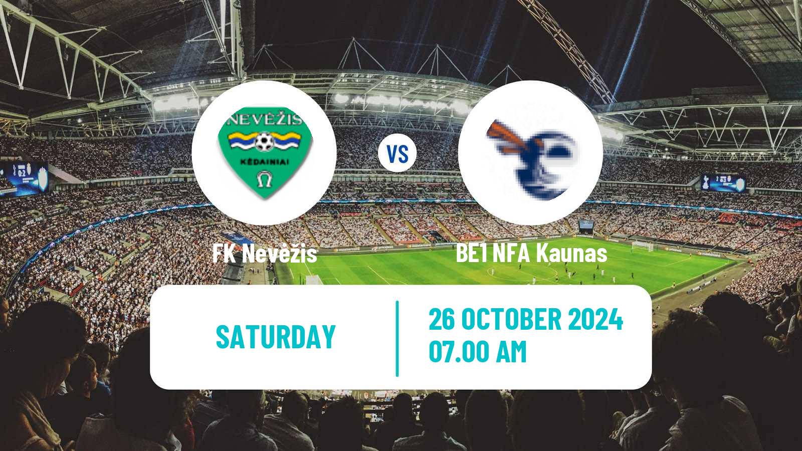 Soccer Lithuanian Division 2 Nevėžis - BE1 NFA Kaunas