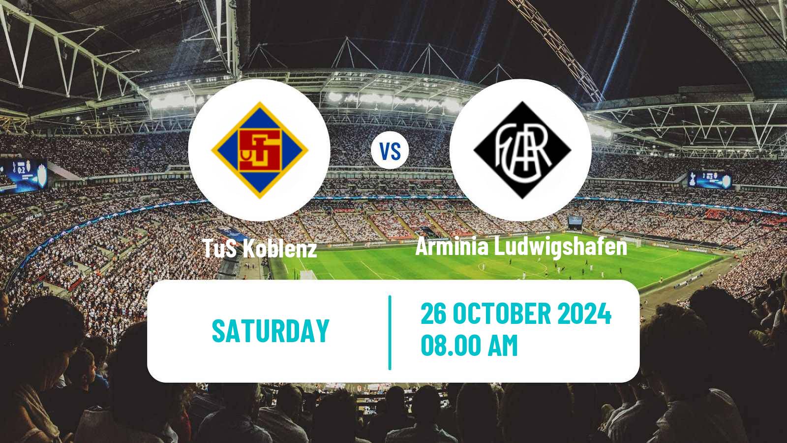 Soccer German Oberliga Rheinland-Pfalz/Saar TuS Koblenz - Arminia Ludwigshafen