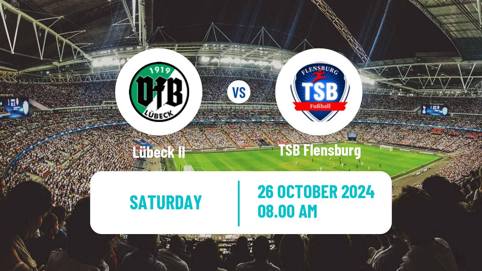 Soccer German Oberliga Schleswig-Holstein Lübeck II - TSB Flensburg