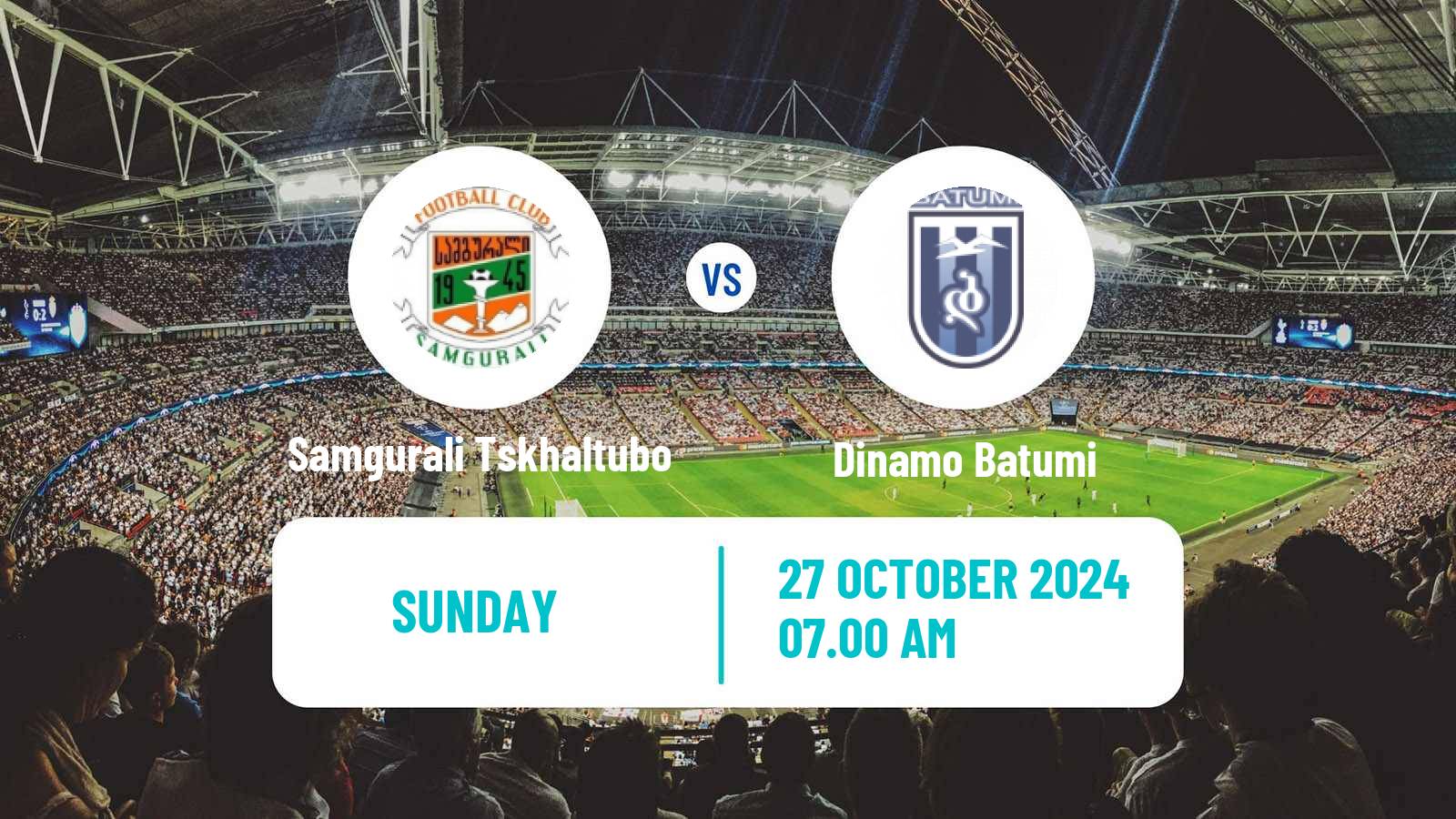 Soccer Georgian Erovnuli Liga Samgurali Tskhaltubo - Dinamo Batumi