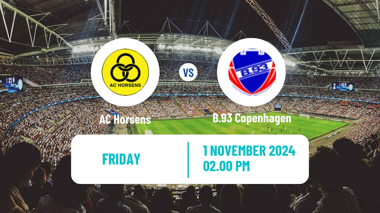 Soccer Danish 1 Division Horsens - B.93 Copenhagen