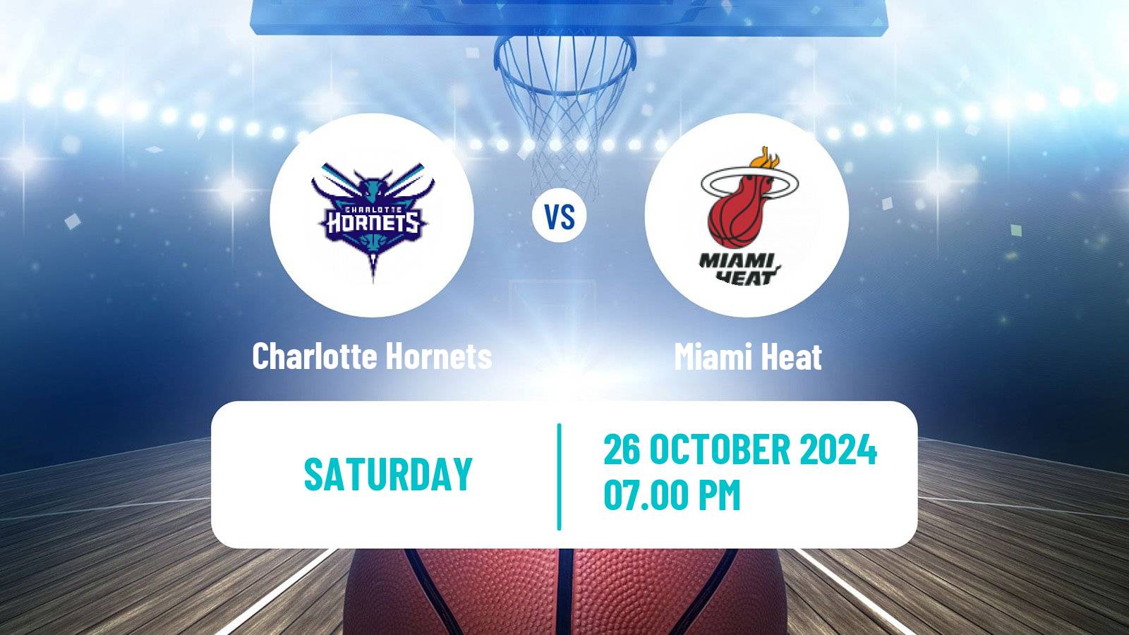 Basketball NBA Charlotte Hornets - Miami Heat