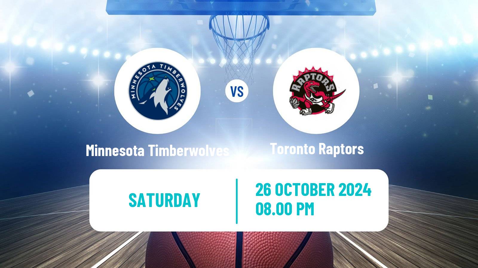 Basketball NBA Minnesota Timberwolves - Toronto Raptors