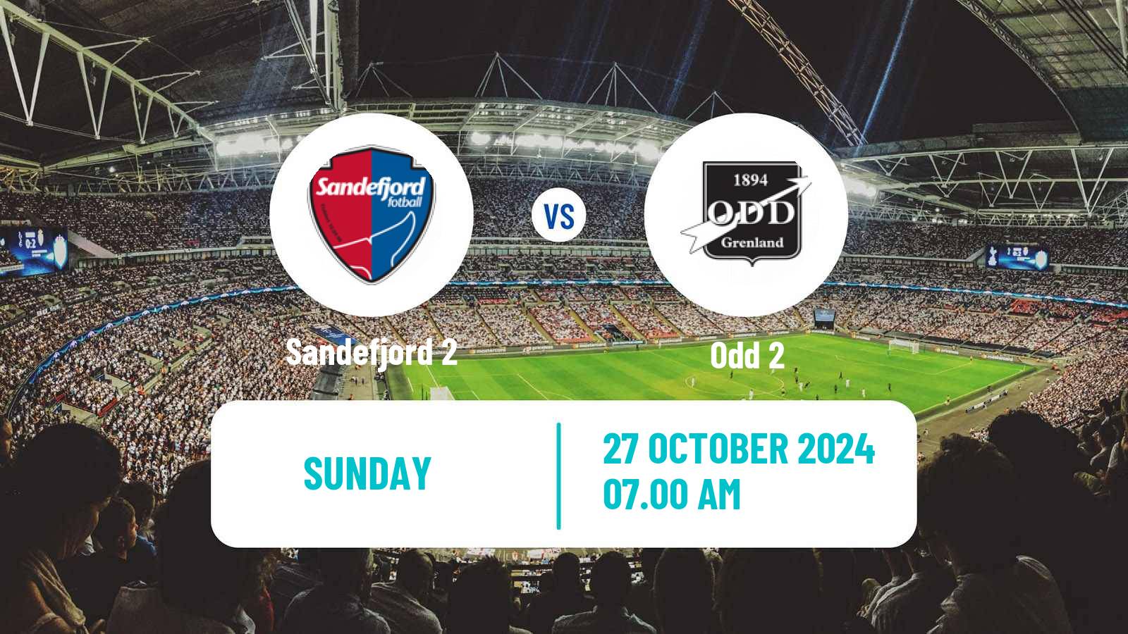 Soccer Norwegian Division 3 - Group 2 Sandefjord 2 - Odd 2