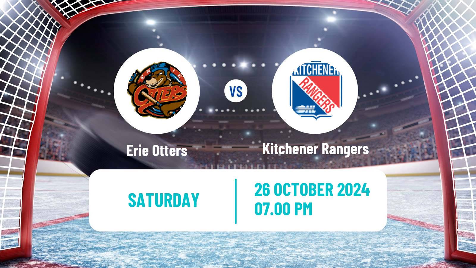 Hockey OHL Erie Otters - Kitchener Rangers