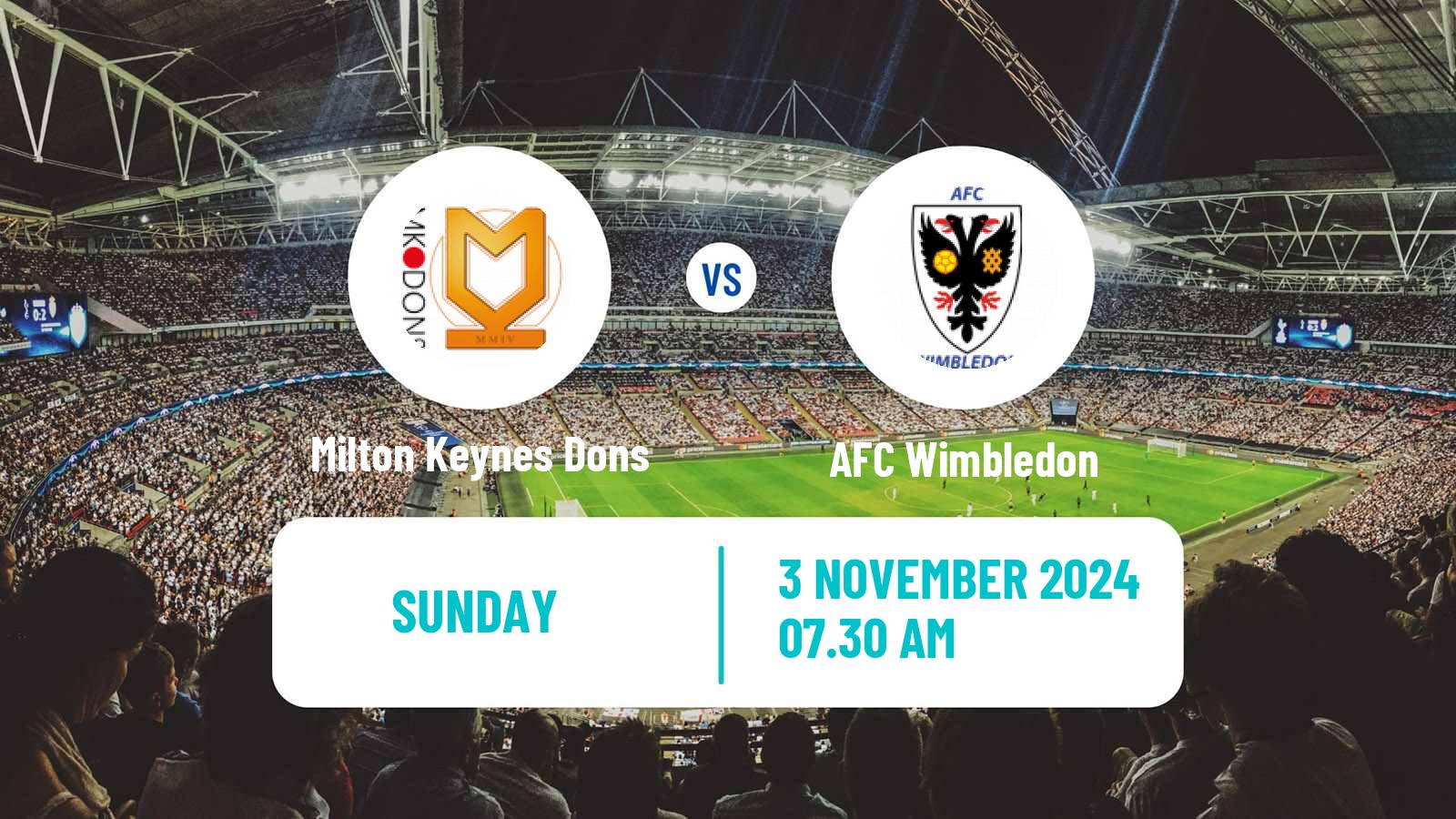 Soccer English FA Cup Milton Keynes Dons - AFC Wimbledon