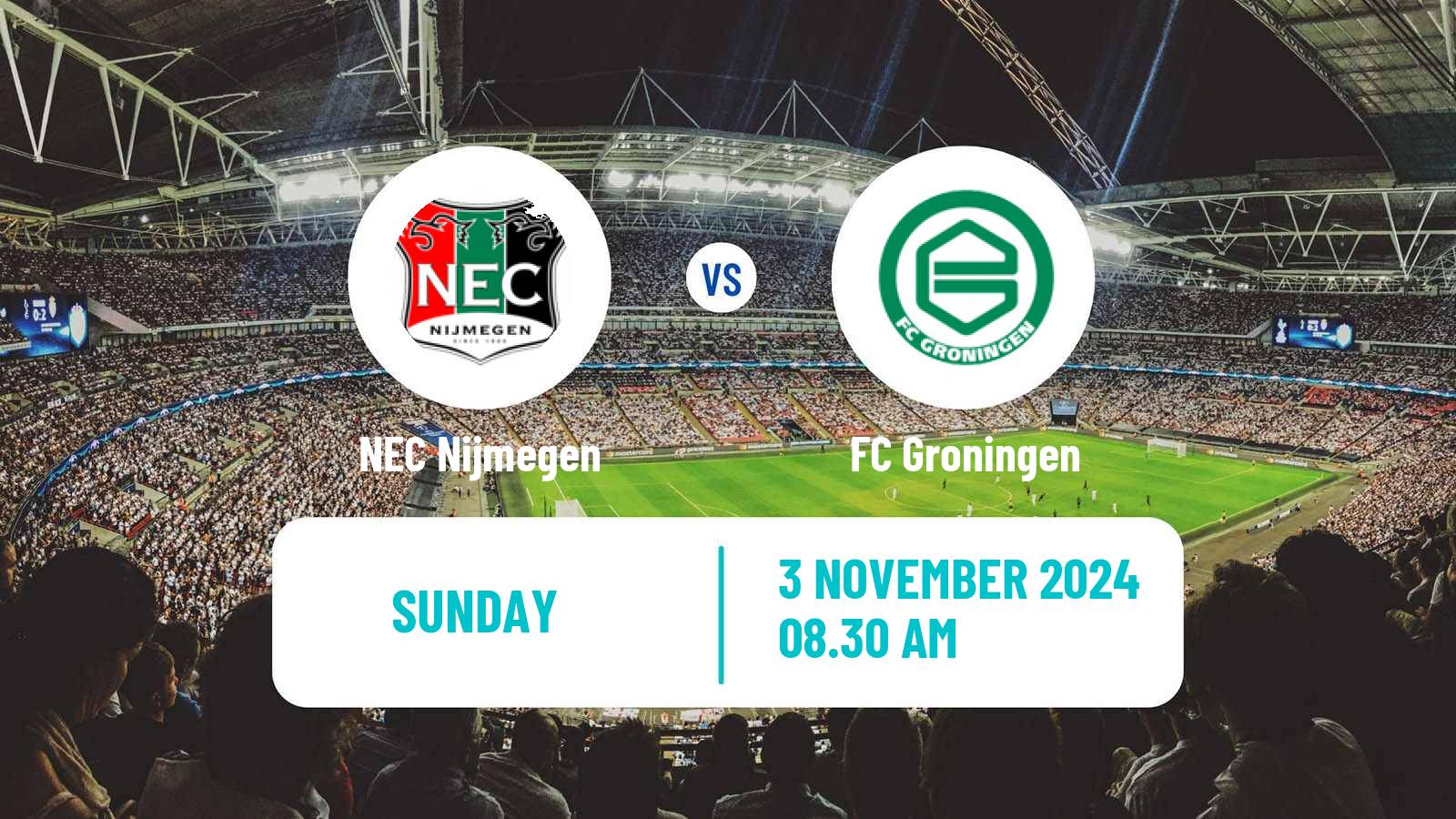 Soccer Dutch Eredivisie NEC Nijmegen - Groningen