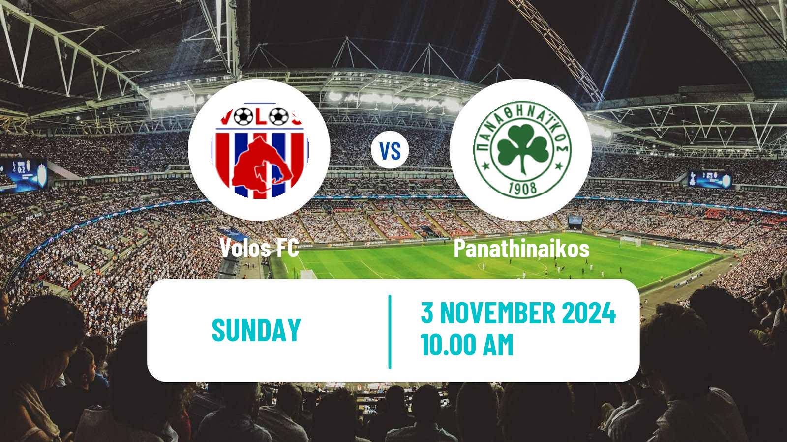 Soccer Greek Super League Volos - Panathinaikos