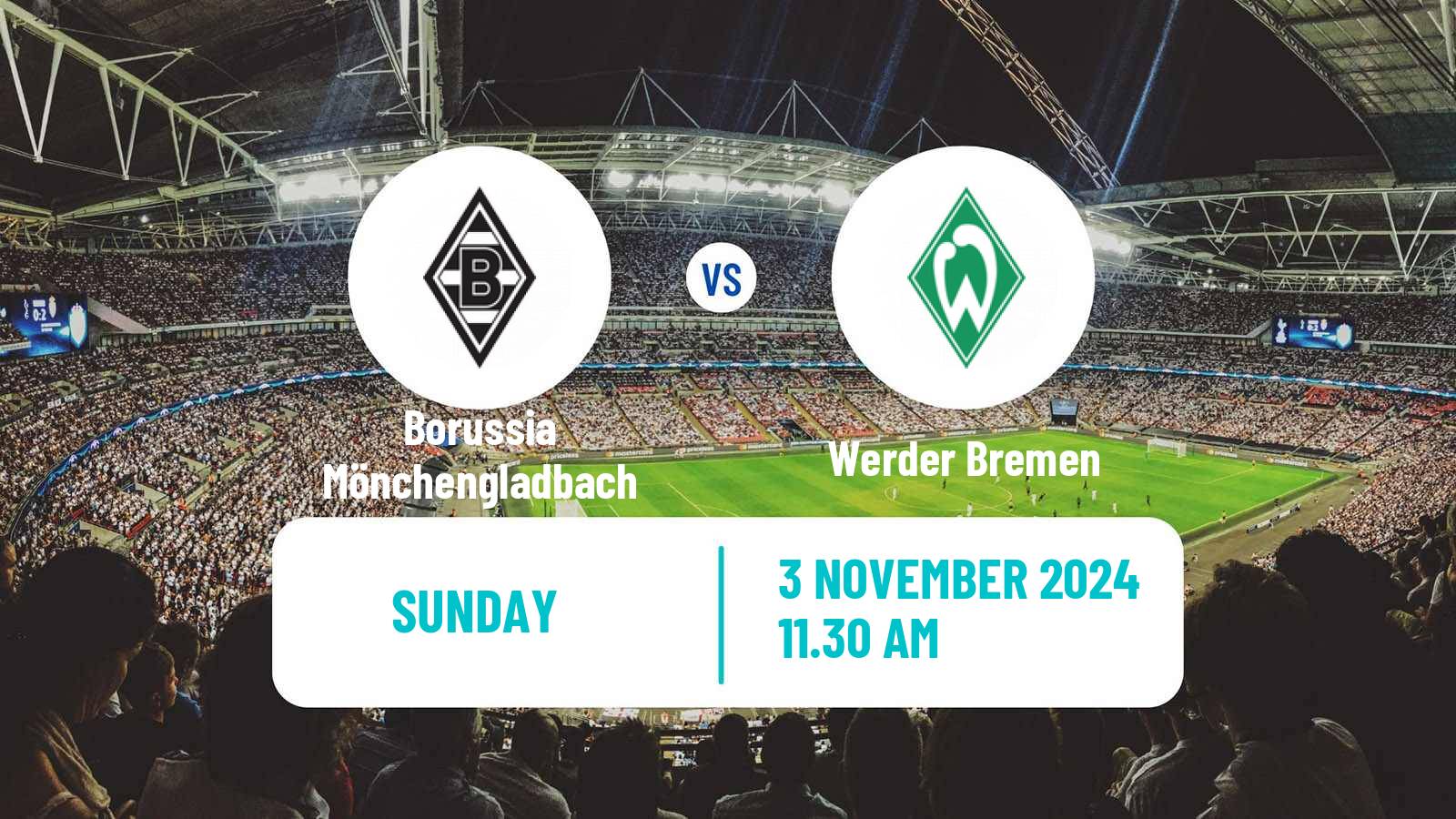 Soccer German Bundesliga Borussia Mönchengladbach - Werder Bremen