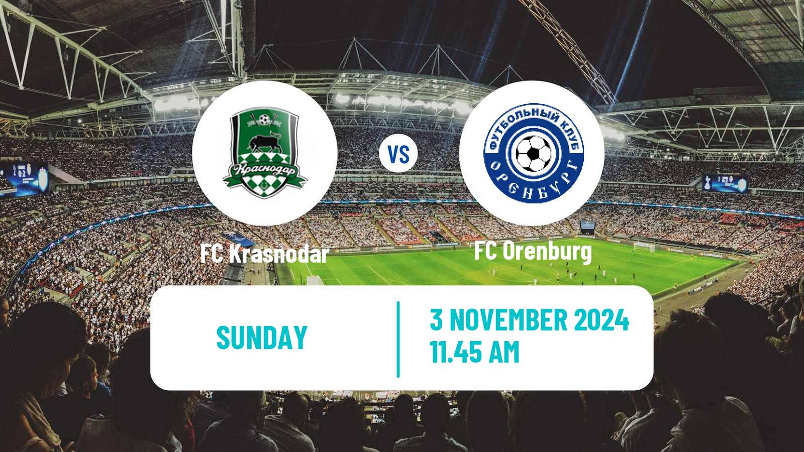 Soccer Russian Premier League Krasnodar - Orenburg